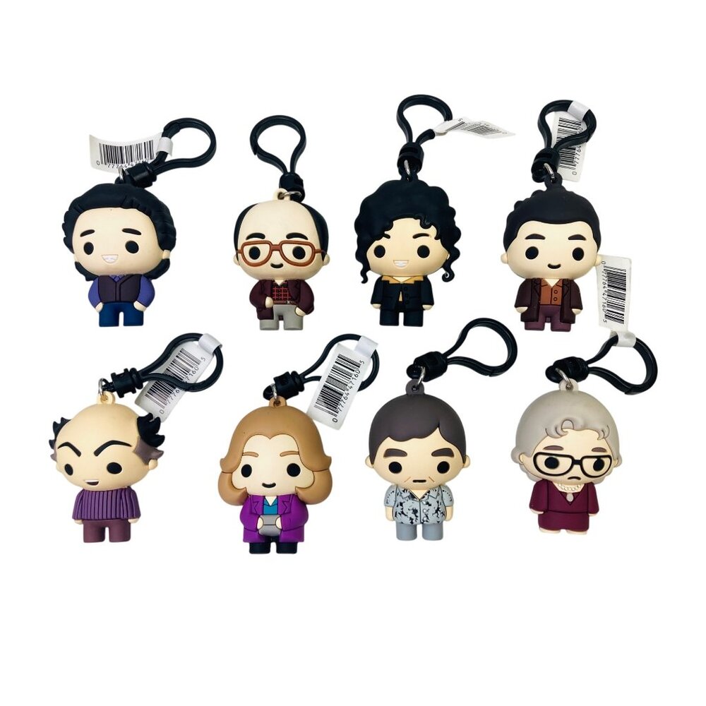 Seinfeld Series 1 Figural Bag Clips Set Of 8 Collectible Jerry Kramer Elaine etc